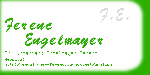 ferenc engelmayer business card
